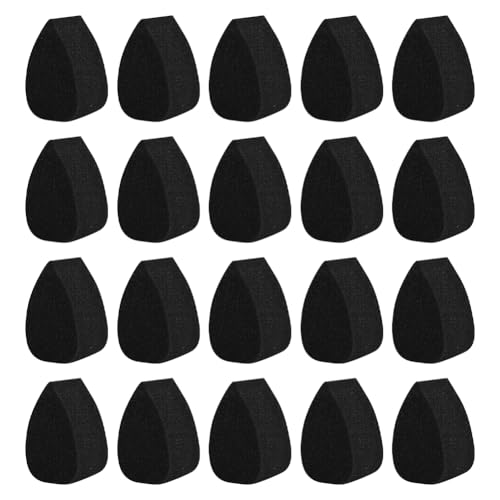 JIHUOO 20 Stück Kinder-Gesichtsbemalungsschwämme, kleine Bastelschwämme, Körpermalschwämme, Acrylfarbe, Schwämme für Klassenzimmer, Kunst und Handwerk, Schwarz von JIHUOO