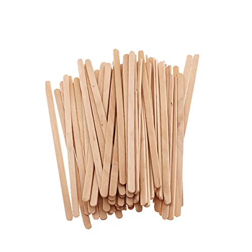 JIHUOO 200 Stück 178 mm Holz-Kaffeestäbchen, Tee-Rührstäbchen, Harz, Rührstäbchen, Getränke, Eisstangen, Kaffee-Bar-Zubehör von JIHUOO