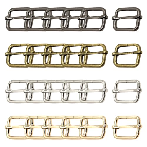JIHUOO 24 Stück 25 mm kleine Metallschnallen, verstellbare Nähschieber, Gurtschieber, Schnallen, Taschengurtversteller, Gurtband, Clip, Rucksack, Gurt, Geldbörse, Tasche, Hardware JIHUOO 24 Stück 25 mm kleine Metallschnallen, verstellbare Nähschieber, Gurtschieber, Schnallen, Taschengurtversteller, Gurtband, Clip, Rucksack, Gurt, Geldbörse, Tasche, Hardware von JIHUOO