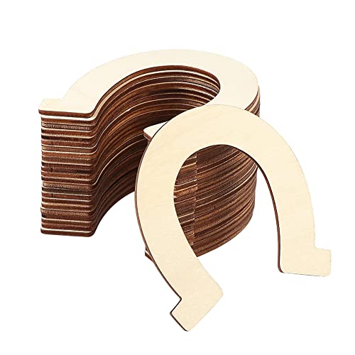 JIHUOO 24 Stück Holzscheiben Scheiben Holz Hufeisen Basteln Ausschnitte Unvollendete Holzverzierungen für Hochzeit Geburtstag JIHUOO 24 Stück Holzscheiben Scheiben Holz Hufeisen Basteln Ausschnitte Unvollendete Holzverzierungen für Hochzeit Geburtstag von JIHUOO