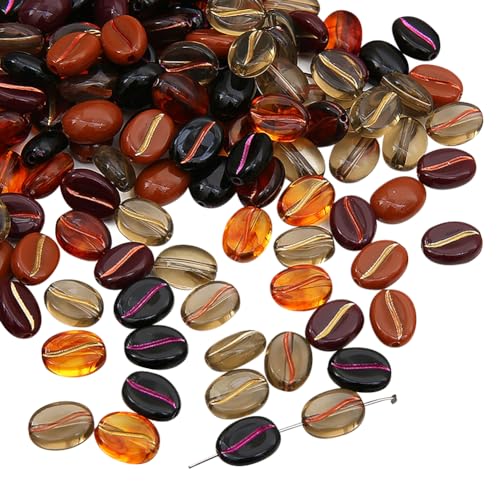 JIHUOO 270 Stück Kaffeebohnen-Acrylperlen, Kunstharz, künstliche Kaffeebohnen, Vintage-Armbandperlen, dekorative Abstandshalter, Kunststoff-Bastelperlen mit Löchern für Schmuckherstellung JIHUOO 270 Stück Kaffeebohnen-Acrylperlen, Kunstharz, künstliche Kaffeebohnen, Vintage-Armbandperlen, dekorative Abstandshalter, Kunststoff-Bastelperlen mit Löchern für Schmuckherstellung von JIHUOO