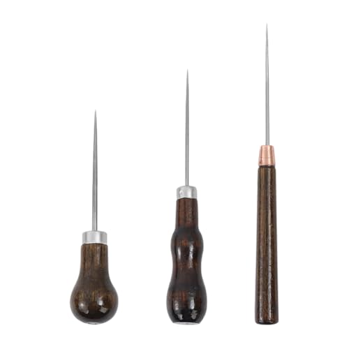 JIHUOO 3 Stück Holzgriff Ahle Leder Kratzahle Nähen Häkeln Ahle Leder Arbeiten Nähen Ahle Schuhreparatur Ahle Leder Stanzahle Werkzeug JIHUOO 3 Stück Holzgriff Ahle Leder Kratzahle Nähen Häkeln Ahle Leder Arbeiten Nähen Ahle Schuhreparatur Ahle Leder Stanzahle Werkzeug von JIHUOO