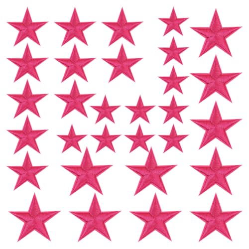 JIHUOO 30 Stück 3 Größen Stern Bügelbilder Stern bestickte Applikationen dekorative Hut-Flicken niedlich Rucksack Patches Stoff Kleidung Patches Jeans Verzierungen Patches Hot Pink JIHUOO 30 Stück 3 Größen Stern Bügelbilder Stern bestickte Applikationen dekorative Hut-Flicken niedlich Rucksack Patches Stoff Kleidung Patches Jeans Verzierungen Patches Hot Pink von JIHUOO