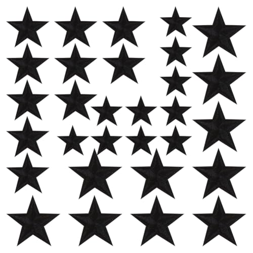 JIHUOO 30 Stück 3 Größen Stern Bügelbilder Stern bestickte Applikationen dekorative Hut-Patches niedliche Rucksack-Patches Stoff Kleidung Patches Jeans Verzierungen Patches schwarz JIHUOO 30 Stück 3 Größen Stern Bügelbilder Stern bestickte Applikationen dekorative Hut-Patches niedliche Rucksack-Patches Stoff Kleidung Patches Jeans Verzierungen Patches schwarz von JIHUOO