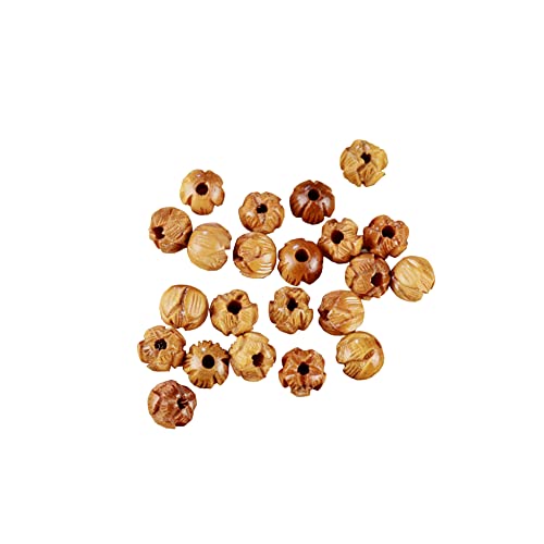 JIHUOO 30 Stück Geschnitzte Holzperlen Holz Blume Spacer Perlen Bodhi Tibetisch Buddhistische Perlen für Schmuckherstellung 12mm JIHUOO 30 Stück Geschnitzte Holzperlen Holz Blume Spacer Perlen Bodhi Tibetisch Buddhistische Perlen für Schmuckherstellung 12mm von JIHUOO