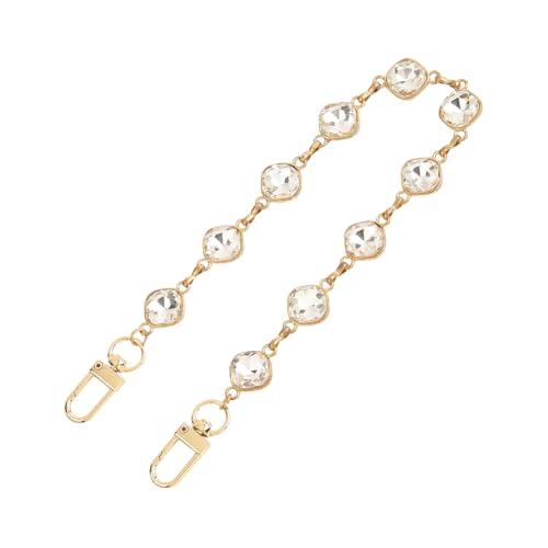 JIHUOO 34,5 cm Edelstein Geldbörse Kette Kristall Handtasche Riemen Dekorative Tasche Kette Griff Strass Tasche Dekorieren Charm Kette Schultergurt Verlängerungskette Ersatz Tasche Charm Zubehör von JIHUOO