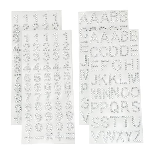 JIHUOO 4 Bögen Glitzer-Strass-Buchstaben-Aufkleber, kleine Bling-Zahlen-Aufkleber, selbstklebende Kristall-Buchstaben-Aufkleber, Diamant-Zahlen-Aufkleber, Abschlusskappen-Aufkleber, Buchstaben JIHUOO 4 Bögen Glitzer-Strass-Buchstaben-Aufkleber, kleine Bling-Zahlen-Aufkleber, selbstklebende Kristall-Buchstaben-Aufkleber, Diamant-Zahlen-Aufkleber, Abschlusskappen-Aufkleber, Buchstaben von JIHUOO