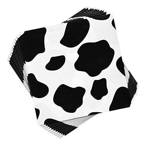 JIHUOO 40 Stück Servietten mit Kuh-Aufdruck, dekorative Papierservietten, Western-Party-Servietten, Kuh, Geburtstagsparty, Zubehör, Bauernhoftier-Mottoparty-Dekorationen JIHUOO 40 Stück Servietten mit Kuh-Aufdruck, dekorative Papierservietten, Western-Party-Servietten, Kuh, Geburtstagsparty, Zubehör, Bauernhoftier-Mottoparty-Dekorationen von JIHUOO