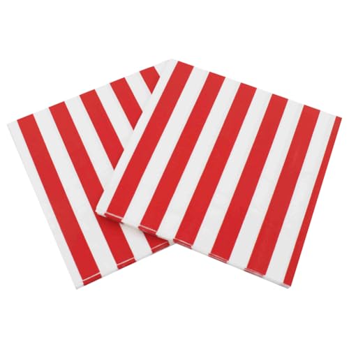 JIHUOO 40 Stück rot und weiß gestreifte Papierservietten Streifen Cocktail-Servietten Hochzeit Streifen Servietten Tee Party Getränke-Servietten Geburtstag Mittagessen Servietten Hochzeit Gäste JIHUOO 40 Stück rot und weiß gestreifte Papierservietten Streifen Cocktail-Servietten Hochzeit Streifen Servietten Tee Party Getränke-Servietten Geburtstag Mittagessen Servietten Hochzeit Gäste von JIHUOO