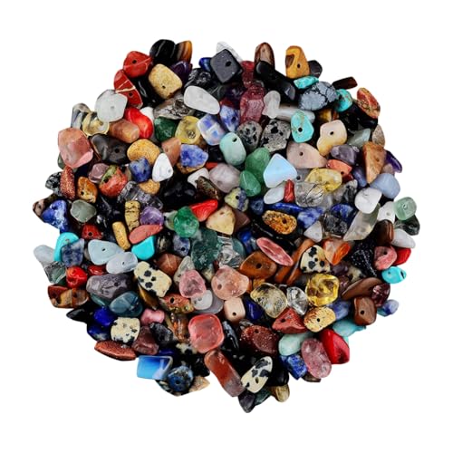 JIHUOO 400 Stück 5 mm bis 8 mm natürliche Splitter-Edelsteinperlen, unregelmäßig geformte Steinperlen, kleine abgebrochene Edelsteinperlen, Kristall, lose Steinperlen, Edelsteine JIHUOO 400 Stück 5 mm bis 8 mm natürliche Splitter-Edelsteinperlen, unregelmäßig geformte Steinperlen, kleine abgebrochene Edelsteinperlen, Kristall, lose Steinperlen, Edelsteine von JIHUOO