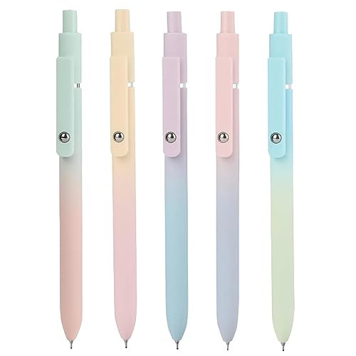 JIHUOO 5 Stück einziehbare Gelstifte feine Spitze glattes Schreiben Stifte ästhetische Stifte schwarze Tinte Stifte Roller Kugelschreiber für Schule Büro Farbverlauf JIHUOO 5 Stück einziehbare Gelstifte feine Spitze glattes Schreiben Stifte ästhetische Stifte schwarze Tinte Stifte Roller Kugelschreiber für Schule Büro Farbverlauf von JIHUOO
