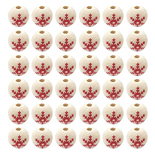 JIHUOO 50 Stücke 16mm Holz Runde Perlen Weihnachten Holzperlen Schneeflocke Bastelperlen Zwischenperlen Holzkugeln Zierperlen für Girlande Decor Natürlich JIHUOO 50 Stücke 16mm Holz Runde Perlen Weihnachten Holzperlen Schneeflocke Bastelperlen Zwischenperlen Holzkugeln Zierperlen für Girlande Decor Natürlich von JIHUOO