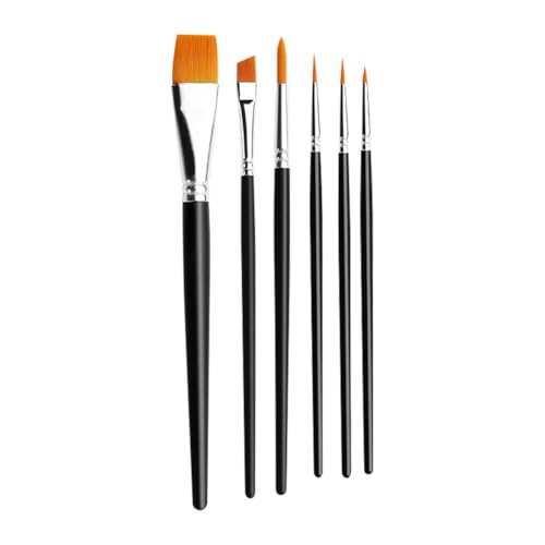 JIHUOO 6-teiliges professionelles Gesichts-Pinsel-Set, Körperkünstler, Malpinsel, Acrylmalerei, Aquarellpinsel, Leinwand, Felskunst, Pinsel, Nylonhaar, Pinsel für Künstler und Anfänger JIHUOO 6-teiliges professionelles Gesichts-Pinsel-Set, Körperkünstler, Malpinsel, Acrylmalerei, Aquarellpinsel, Leinwand, Felskunst, Pinsel, Nylonhaar, Pinsel für Künstler und Anfänger von JIHUOO