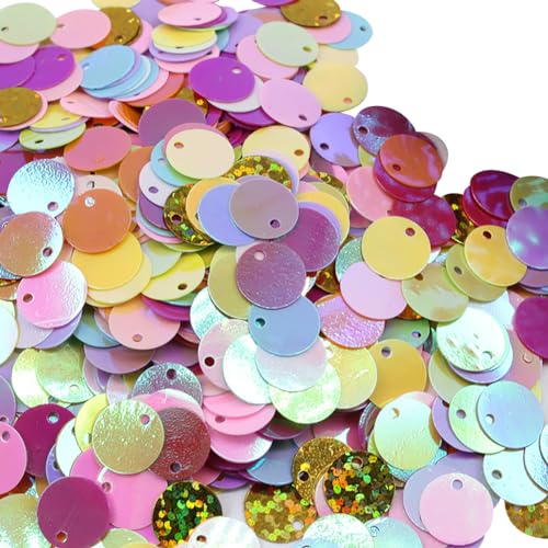 JIHUOO 60 Gramm 20 mm flache runde Pailletten zum Basteln große Pailletten zum Aufnähen Pailletten für Kleidung lose Pailletten zum Sticken AB Mix JIHUOO 60 Gramm 20 mm flache runde Pailletten zum Basteln große Pailletten zum Aufnähen Pailletten für Kleidung lose Pailletten zum Sticken AB Mix von JIHUOO