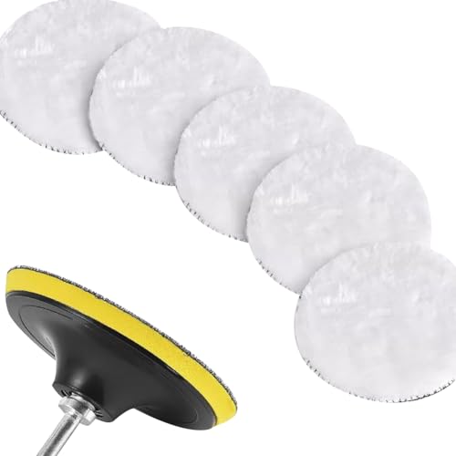 JIHUOO 7-teiliges weiches Autopolierpad-Set aus synthetischer Wolle, Polierpads für Bohrer, Adapter, Automobil-Puffer-Polierpads, Auto-Detaillierung, Polierpads für Automobil, Marine, LKW, 150 mm JIHUOO 7-teiliges weiches Autopolierpad-Set aus synthetischer Wolle, Polierpads für Bohrer, Adapter, Automobil-Puffer-Polierpads, Auto-Detaillierung, Polierpads für Automobil, Marine, LKW, 150 mm von JIHUOO