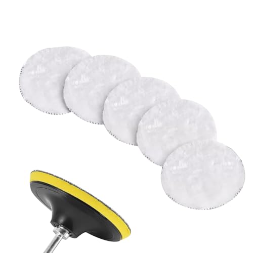 JIHUOO 7-teiliges weiches Autopolierpad-Set aus synthetischer Wolle, Polierpads für Bohrer, Adapter, Automobil-Puffer-Polierpads, Auto-Detaillierung, Polierpads für Automobil, Marine, LKW, 80 mm JIHUOO 7-teiliges weiches Autopolierpad-Set aus synthetischer Wolle, Polierpads für Bohrer, Adapter, Automobil-Puffer-Polierpads, Auto-Detaillierung, Polierpads für Automobil, Marine, LKW, 80 mm von JIHUOO
