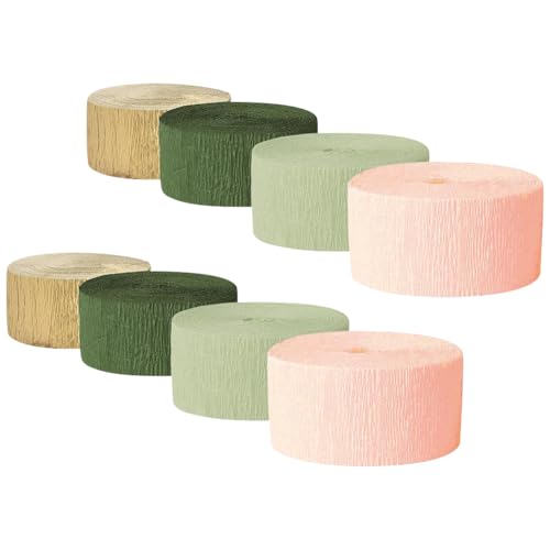 JIHUOO 8 Rollen 4,5 cm x 25 m Salbeigrün Krepppapier Luftschlangen Hintergrund Rosa und Gold Krepppapier Luftschlangen Brautdusche Tür Luftschlangen Boho Hochzeit Party Dekorationen Geburtstag Party JIHUOO 8 Rollen 4,5 cm x 25 m Salbeigrün Krepppapier Luftschlangen Hintergrund Rosa und Gold Krepppapier Luftschlangen Brautdusche Tür Luftschlangen Boho Hochzeit Party Dekorationen Geburtstag Party von JIHUOO