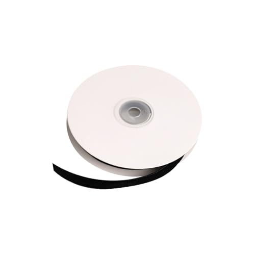 JIHUOO 9 mm x 9 Meter dünnes Samtband Rolle Vintage Geschenkpapier Band Ornament Hängende Schleife Kranz Herstellung Bänder Rustikales Stoffband Handgemachtes Bastelband Schwarz von JIHUOO
