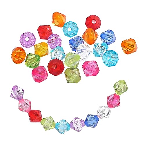 JIHUOO Facettierte Acrylperlen, gemischte Farben, Kristallperlen, Armband, Halskette, Ohrringe, Perlen, handgefertigt, Basteln, Perlen, Schmuckherstellung, 10 mm, 200 Stück JIHUOO Facettierte Acrylperlen, gemischte Farben, Kristallperlen, Armband, Halskette, Ohrringe, Perlen, handgefertigt, Basteln, Perlen, Schmuckherstellung, 10 mm, 200 Stück von JIHUOO