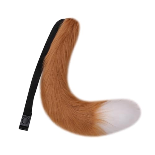 JIHUOO Fuchsschwanz, groß, flauschig, Cosplay, Fuchsschwanz, Kostüm, Party, Fuchsschwanz, Kostüm, Tierschwanz, Halloween, Plüschtier-Kostüm, Schwanz, Verkleidungsrequisiten mit Schnalle JIHUOO Fuchsschwanz, groß, flauschig, Cosplay, Fuchsschwanz, Kostüm, Party, Fuchsschwanz, Kostüm, Tierschwanz, Halloween, Plüschtier-Kostüm, Schwanz, Verkleidungsrequisiten mit Schnalle von JIHUOO