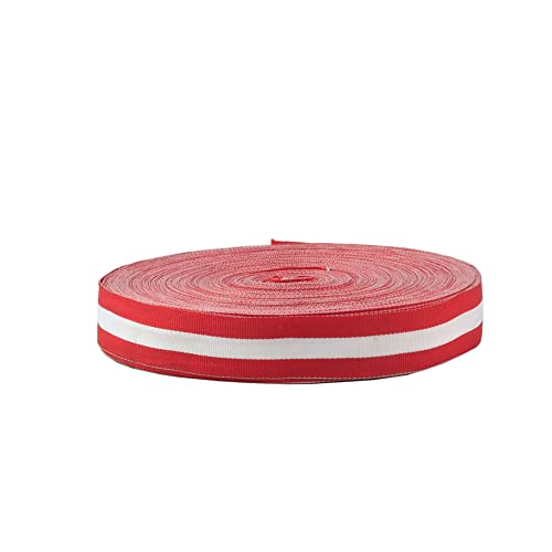 JIHUOO Gestreift Ripsband Weihnachten Verpackung Band Webband Dekorative Bastelband Geschenkband für Weihnachten Handwerk Rot Weiss JIHUOO Gestreift Ripsband Weihnachten Verpackung Band Webband Dekorative Bastelband Geschenkband für Weihnachten Handwerk Rot Weiss von JIHUOO