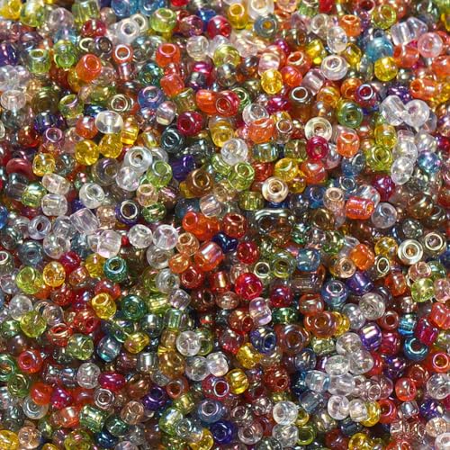JIHUOO Transparente Glasperlen, 100 g, 2 mm, kleine Freundschaftsarmbandperlen, kleine runde Pony-Perlen, lose Abstandshalter, mehrfarbige Perlen, Kristall-Perlen für Schmuckherstellung JIHUOO Transparente Glasperlen, 100 g, 2 mm, kleine Freundschaftsarmbandperlen, kleine runde Pony-Perlen, lose Abstandshalter, mehrfarbige Perlen, Kristall-Perlen für Schmuckherstellung von JIHUOO