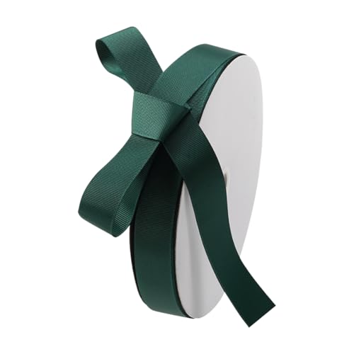 Ripsband, einfarbig, 2,5 cm x 91,4 m, Geschenkverpackung, Schleifen, Kranz, Dekorationsband für Dekoration, Dunkelgrün Ripsband, einfarbig, 2,5 cm x 91,4 m, Geschenkverpackung, Schleifen, Kranz, Dekorationsband für Dekoration, Dunkelgrün von JIHUOO