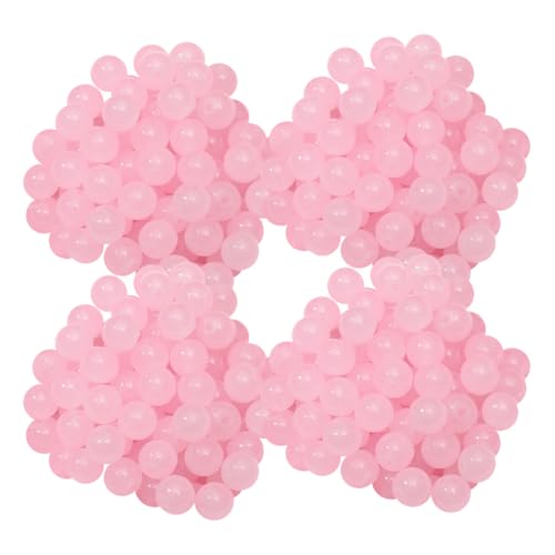 Runde Glasperlen zur Schmuckherstellung, 8 mm, einfarbig, Edelsteinperlen, Kristall, Freundschaftsarmband, Halskette, Abstandshalter, Bastelperlen für Ohrringe, Rosa, 200 Stück von JIHUOO