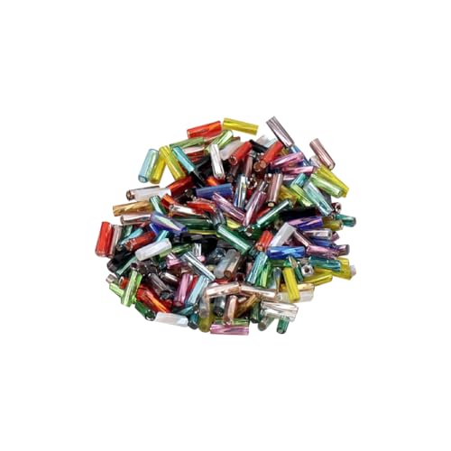 Stickperlen, 60 g, 2 x 6 mm, lange Glasröhrenperlen, kleine Bastelperlen, Freundschaftsarmband, lose Abstandshalter, Perlen für Schmuckherstellung, mehrfarbig Stickperlen, 60 g, 2 x 6 mm, lange Glasröhrenperlen, kleine Bastelperlen, Freundschaftsarmband, lose Abstandshalter, Perlen für Schmuckherstellung, mehrfarbig von JIHUOO