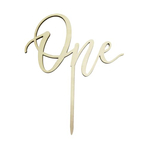 Tortenaufsatz aus Holz "One" zum ersten Jahrestag, 1. Geburtstag, Cupcake-Topper, ein Schild, Kuchendekoration, Zubehör, Babyparty, Foto-Requisiten Tortenaufsatz aus Holz "One" zum ersten Jahrestag, 1. Geburtstag, Cupcake-Topper, ein Schild, Kuchendekoration, Zubehör, Babyparty, Foto-Requisiten von JIHUOO