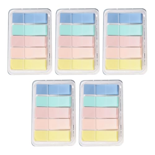 Transparente Haftnotizen, Flaggen, bunte Seitenmarkierungen, Pastellbuch, Anmerkungen, Registerkarten, Aufkleber, selbstklebende Papier-Tabs, Notizbuch, Markierungs-Tabs mit Etui, 500 Stück Transparente Haftnotizen, Flaggen, bunte Seitenmarkierungen, Pastellbuch, Anmerkungen, Registerkarten, Aufkleber, selbstklebende Papier-Tabs, Notizbuch, Markierungs-Tabs mit Etui, 500 Stück von JIHUOO