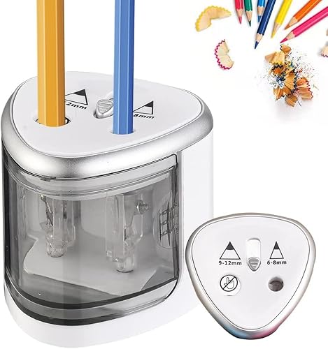 JIJICZ Elektrischer Anspitzer, USB/Batteriebetrieb, 6-8mm Kompatibilität, Großer Auffangbehälter, Automatische Bleistiftspitzer, Leiser Betrieb, Schwarz JIJICZ Elektrischer Anspitzer, USB/Batteriebetrieb, 6-8mm Kompatibilität, Großer Auffangbehälter, Automatische Bleistiftspitzer, Leiser Betrieb, Schwarz von JIJICZ