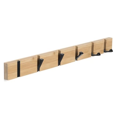 Wandmontierte Kleiderhaken, Kleiderständer Mit Klappbaren Haken, Kleiderhaken For Den Eingangsbereich Im Schlafzimmer, Haken For Aufhängen Hinter Der Tür For Jacken, Hüte, Schals Und Handtaschen(6 Hoo von JILILAL