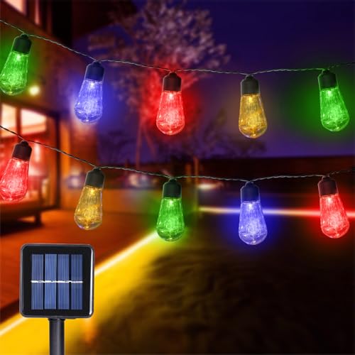 JIMACRO Solar Lichterkette Aussen, 3M/9.84ft Lichterkette Außen Solar Wasserdicht mit 8 Modi LED Lichterkette Solar für Haus, Hof, Terrasse, Party, Hochzeit Mehrfarbig JIMACRO Solar Lichterkette Aussen, 3M/9.84ft Lichterkette Außen Solar Wasserdicht mit 8 Modi LED Lichterkette Solar für Haus, Hof, Terrasse, Party, Hochzeit Mehrfarbig von JIMACRO