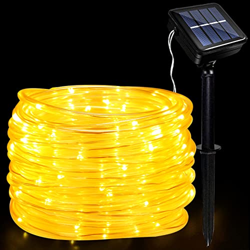 JIMACRO Outdoor Solar LED Lichtschlauch, IP65 Wasserdicht Solar Lichterkette Außen 12m 100LEDs Solar Deko Lichter mit 8 Beleuchtungsmodi für Garten Baum Party Weihnachtsdekoration JIMACRO Outdoor Solar LED Lichtschlauch, IP65 Wasserdicht Solar Lichterkette Außen 12m 100LEDs Solar Deko Lichter mit 8 Beleuchtungsmodi für Garten Baum Party Weihnachtsdekoration von JIMACRO