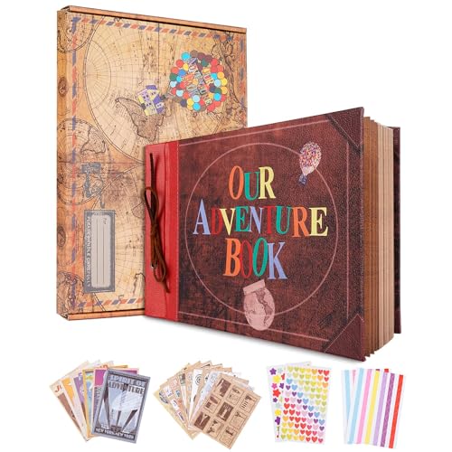 Our Adventure Book Fotoalbum Leder Design Scrapbook Album, 80 Seiten Travel Fotoalbum zum Einkleben, Hochzeit Gästebuch, Geburtstag, Jubiläumsgeschenk, Valentinsgeschenke Our Adventure Book Fotoalbum Leder Design Scrapbook Album, 80 Seiten Travel Fotoalbum zum Einkleben, Hochzeit Gästebuch, Geburtstag, Jubiläumsgeschenk, Valentinsgeschenke von JIMBON