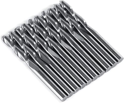 Helikoid-kompatibles Werkzeug, 10 Stück 1/8 Zoll Doppelflöte Fräser Set Gravierspitzen Flöte Länge Wolfram Stahl Fräser Set 17mm, Fräser für Bohrer Helikoid-kompatibles Werkzeug, 10 Stück 1/8 Zoll Doppelflöte Fräser Set Gravierspitzen Flöte Länge Wolfram Stahl Fräser Set 17mm, Fräser für Bohrer von JIMIGGAO