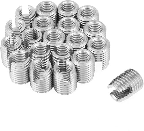 Werkzeug Kompatibel mit 20 Stück SUS303 selbstschneidende Schlitzschraubengewindeeinsatzmuttern aus Edelstahl für die Kompatibilität mit Spiralreparatur M8 x 15 mm Werkzeug Kompatibel mit 20 Stück SUS303 selbstschneidende Schlitzschraubengewindeeinsatzmuttern aus Edelstahl für die Kompatibilität mit Spiralreparatur M8 x 15 mm von JIMIGGAO