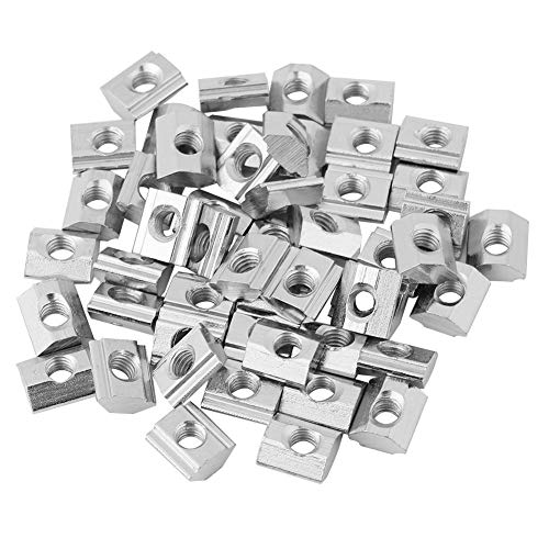 Werkzeug Kompatibel mit 50 Stück T-Nut-Hammerkopfmuttern, vernickelter Kohlenstoffstahl, Möbel-T-Muttern, T-Muttern für die Kompatibilität mit Aluminiumprofilen und Holzbearbeitung (100 Stück EU20-M5) Werkzeug Kompatibel mit 50 Stück T-Nut-Hammerkopfmuttern, vernickelter Kohlenstoffstahl, Möbel-T-Muttern, T-Muttern für die Kompatibilität mit Aluminiumprofilen und Holzbearbeitung (100 Stück EU20-M5) von JIMIGGAO