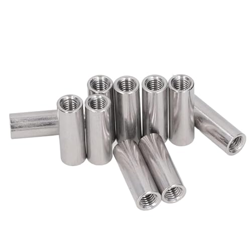 Werkzeug Kompatibel mit Rundstangen-Kupplungsmutter, 10 Stück M8-Kupplungsmutter, runder Innengewindestangenbolzen, Edelstahl 304, M8 x 1,25, 12 L35 mm, Muttern Werkzeug Kompatibel mit Rundstangen-Kupplungsmutter, 10 Stück M8-Kupplungsmutter, runder Innengewindestangenbolzen, Edelstahl 304, M8 x 1,25, 12 L35 mm, Muttern von JIMIGGAO