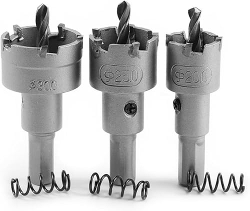 Werkzeug kompatibel mit Elektrowerkzeugen, 3-teiliges Lochsägen-Set, Pilotbohrer, dünne Blechschneider aus Metalllegierung, 20/25/30 mm, Zubehör für Lochsägen Werkzeug kompatibel mit Elektrowerkzeugen, 3-teiliges Lochsägen-Set, Pilotbohrer, dünne Blechschneider aus Metalllegierung, 20/25/30 mm, Zubehör für Lochsägen von JIMIGGAO