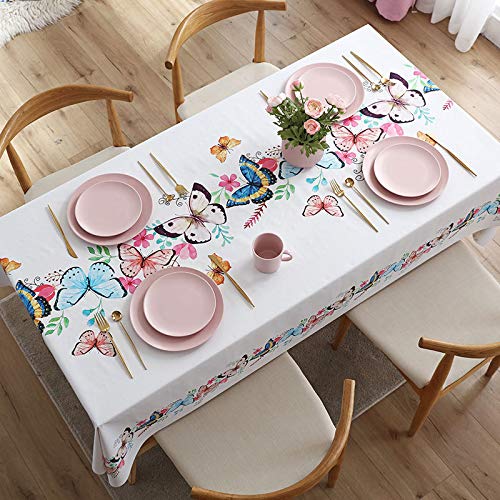 JIN DOUDOU Die tischdecke Waschbare PVC-Tischdecke, wasserdicht, Linoleum, pflegeleicht, verschleißfest，140x140cm von JIN DOUDOU