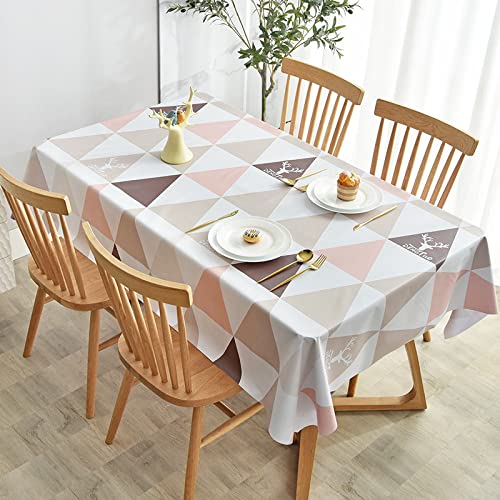 JIN DOUDOU Tischdecke Weihnachtstischdecke, PVC Tischdecke Abwaschbar,Eine wasserfeste tischdecke,Geburtstagsfeier,Party，140x220cm von JIN DOUDOU