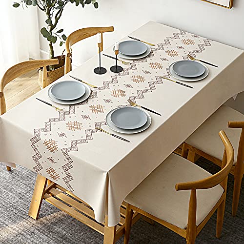 JIN DOUDOU Wachstuch Tischdecke PVC Tischdecke, leicht zu reinigen und langlebig - perfekte Tischdecke für besondere Anlässe, Garten und Halloween-Dekoration，140x140cm von JIN DOUDOU