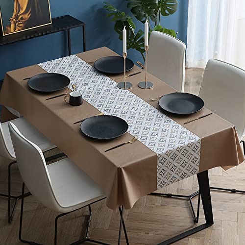 JIN DOUDOU Wasserdicht Wachstuch Rechteckige PVC Abwischbar Saubere Tischdecke, Wasserdicht ölbeständig Kunststoff Tischabdeckung Schutz, für Haus Küche Party Picknick，100x160cm von JIN DOUDOU