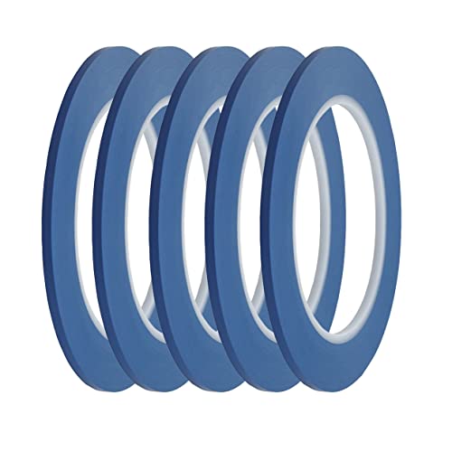 JINBING Fine Line Fineline Klebeband, Vinyl, für Automalerei, Maler-Klebeband, Blau 3 mm x 33M 5 Rollen von JINBING