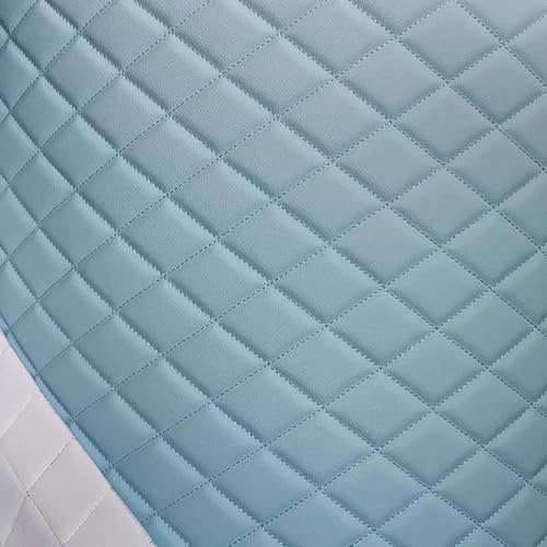 JINDAOSH Kunstleder Leder Stoff Polsterstoff Vinyl Gestepptes Schaumstoff Gewebe 0,6 mm dick Polstermöbel als Meterware für DIY-Möbel Kopfteile Automotive 155 * 100cm(Color:blau) von JINDAOSH