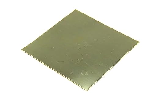 JINFEUGE H62 Messingblech, 3,0 mm, Messingplatte, Gravur, Dekoration, Hobbys, Rohstoffe, blanko, 1 Stück, 3 x 100 x 100 mm JINFEUGE H62 Messingblech, 3,0 mm, Messingplatte, Gravur, Dekoration, Hobbys, Rohstoffe, blanko, 1 Stück, 3 x 100 x 100 mm von JINFEUGE