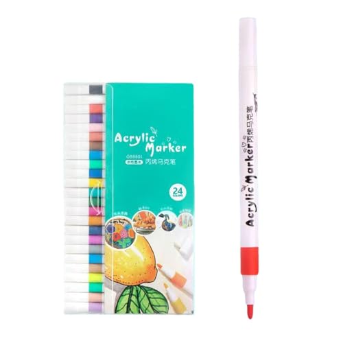 JINGAN Acryl-Marker-Stifte-Set | Acrylfarbenstifte,Wasserfeste, schnell trocknende Felsmalerei, Künstlerbedarf, Acrylstifte für Stein, Glas, Metall, Holz, Porzellan JINGAN Acryl-Marker-Stifte-Set | Acrylfarbenstifte,Wasserfeste, schnell trocknende Felsmalerei, Künstlerbedarf, Acrylstifte für Stein, Glas, Metall, Holz, Porzellan von JINGAN