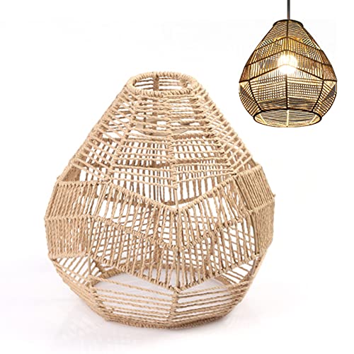 JINGAN Boho Makramee Lampenschirme | Hängelampenschirm | Handgewebter Kronleuchter Lampenschirm | Korblampenschirm für Küche Schlafzimmer Restaurant Esszimmer JINGAN Boho Makramee Lampenschirme | Hängelampenschirm | Handgewebter Kronleuchter Lampenschirm | Korblampenschirm für Küche Schlafzimmer Restaurant Esszimmer von JINGAN